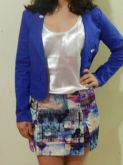 Blazer na cor azul royal